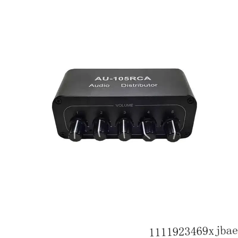 Audio Distributor Two-channel Stereo Audio RCA Splitter One Way input Five Way Output Connect To Power Amplifier