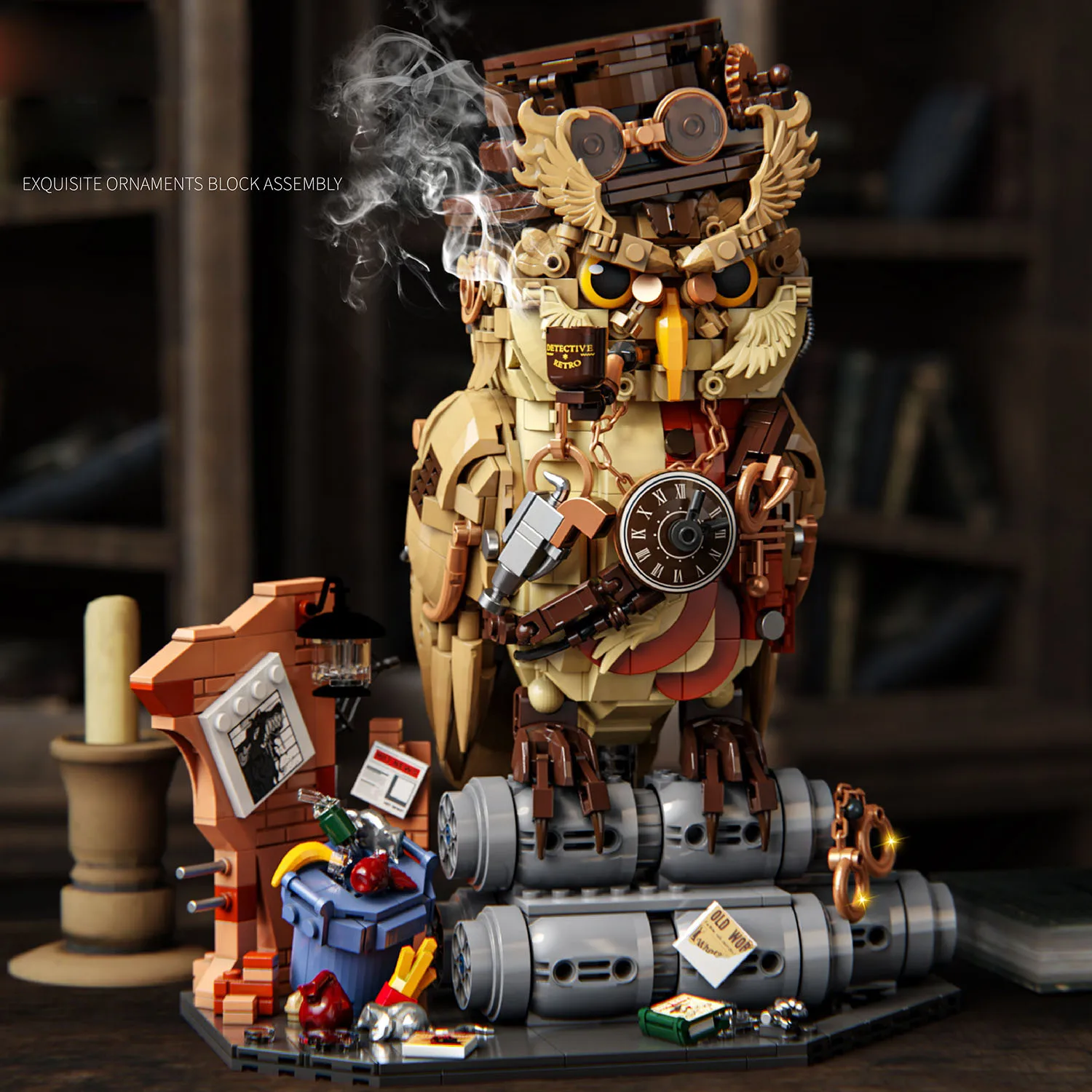 Idea Animal Building Block Model Sets Cyber Detective Owl Construction Bricks Stem Educational Toys Collection For Gifts