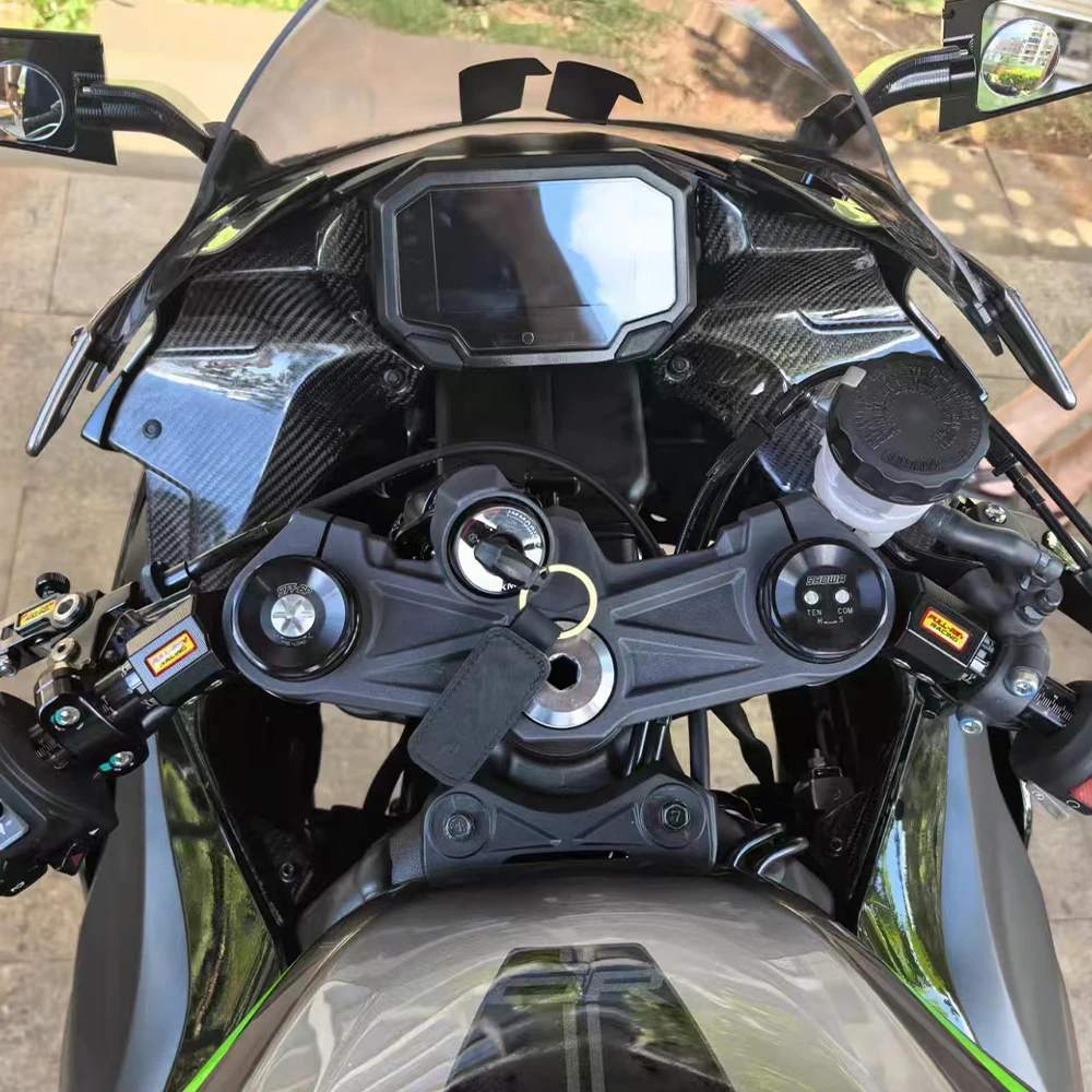 FOR KAWASAKI ZX6R ZX6R 2024 100% 3K Pure Carbon Fiber Motorcycle Accessories Instrument cover Gauge left and right Enclosure