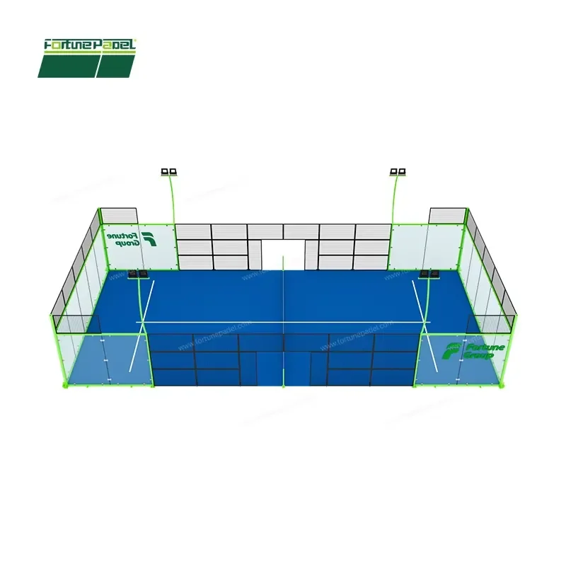 Super Padel Tennis Court Manufacturer Professional 12mm Artifical Turf Panoramic Padel Tennis Court