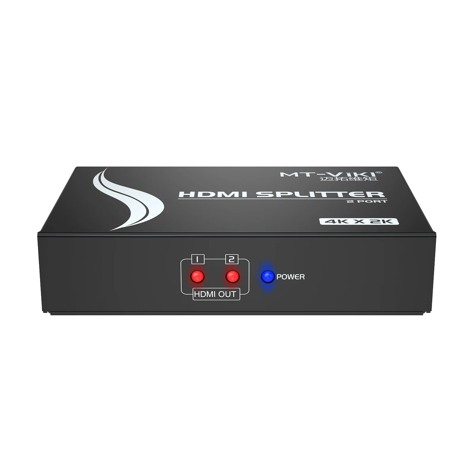 4K 60Hz HDMI Splitter 1 in 2 Out,  1 Computer 2 Monitor + Power Adapter, 4K HDMI Splitter 1x2 for Dual Monitors