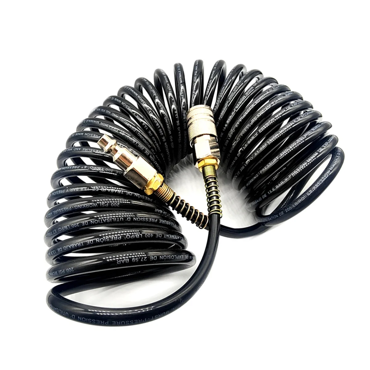Adaptador pneumático 1/4npt, acoplador rápido, bobina de inflar, mangueira de ar, compressor, pressão de ar, conector rápido, 5mm x 8mm x 7.5m