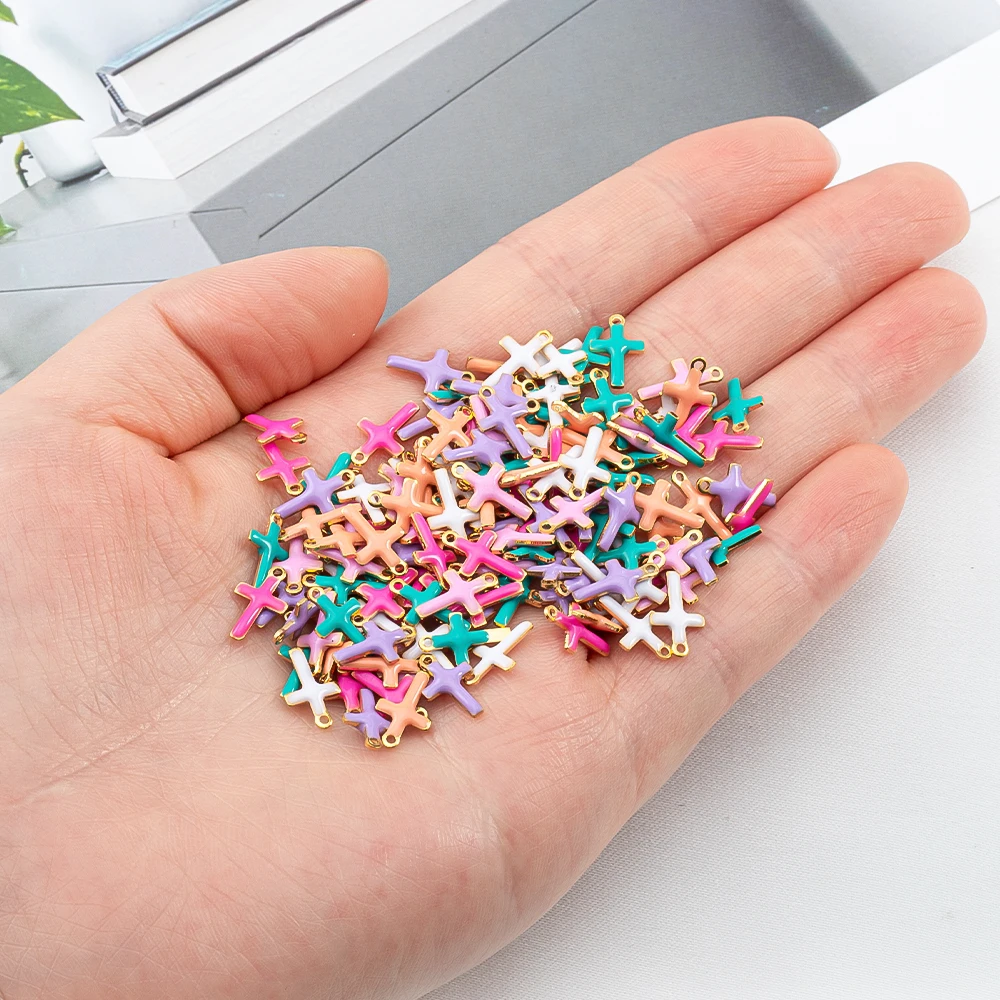 20 Stück Edelstahl Kleine Seestern Charms Fisch Anhänger Emaille DIY Schmuckherstellung Zubehör Erkenntnisse Ozean Halskette Ohrringe – Detail 33