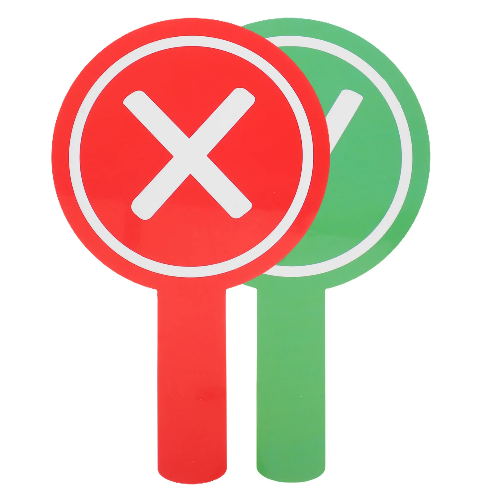 

2pcs Hand Double Sided Red Green Classroom Voting Paddles For Teacher Student Participation Interactive Learning Reusable