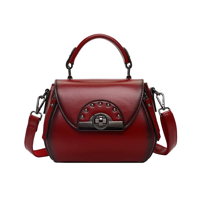 Hochwertige Tasche Damen Echt leder Handtaschen Frauen Top Griff Taschen große große Vintage weibliche Umhängetaschen für Frauen 2022