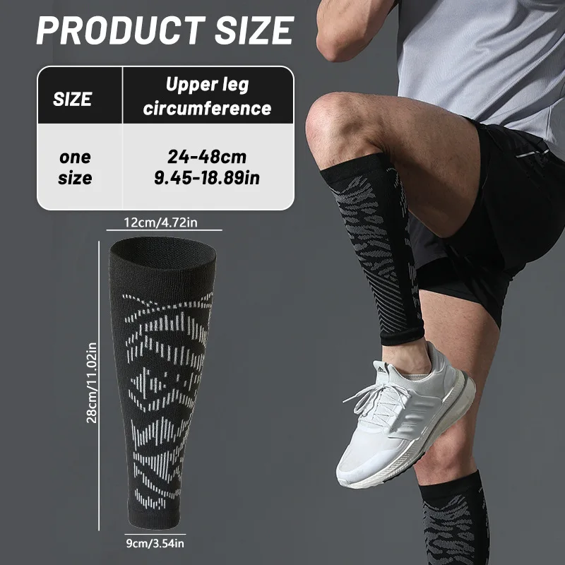 Professional High Elastic Compression Calf Sleeves Breathable Sweat Wicking for Running Fitness Football Leg Muscle Support