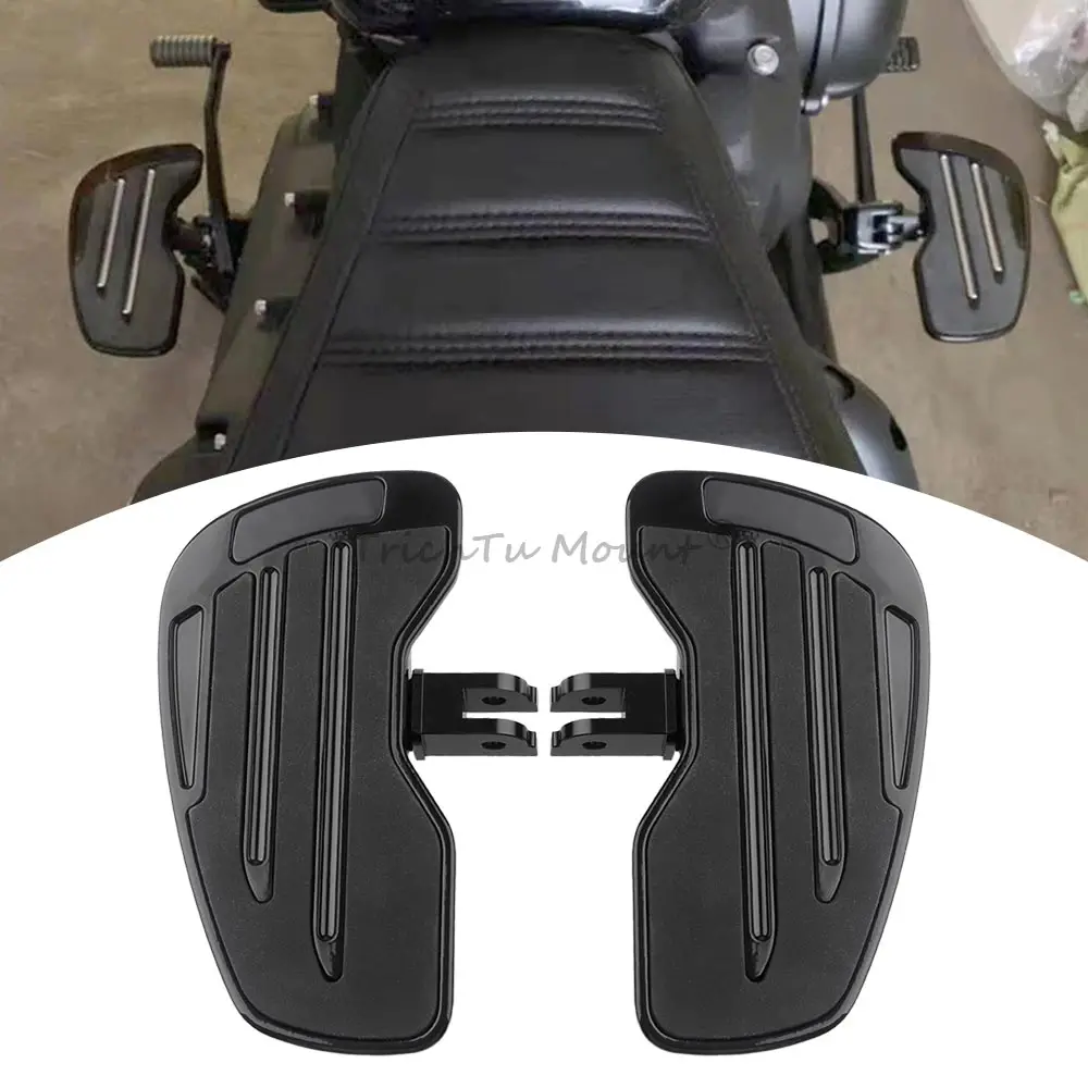 

For Harley Softail Breakout Fat Street Bob Low Rider Sport Glide Motorcycle Wide Floorboard Driver Foot Pegs Footrest, 1 Pair