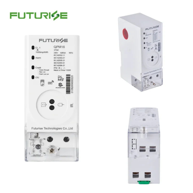 Din-Rail STS Single Phase Electricity Meter RF Communication Prepaid Split Keypad CIU Waterproof Durable Energy Meters