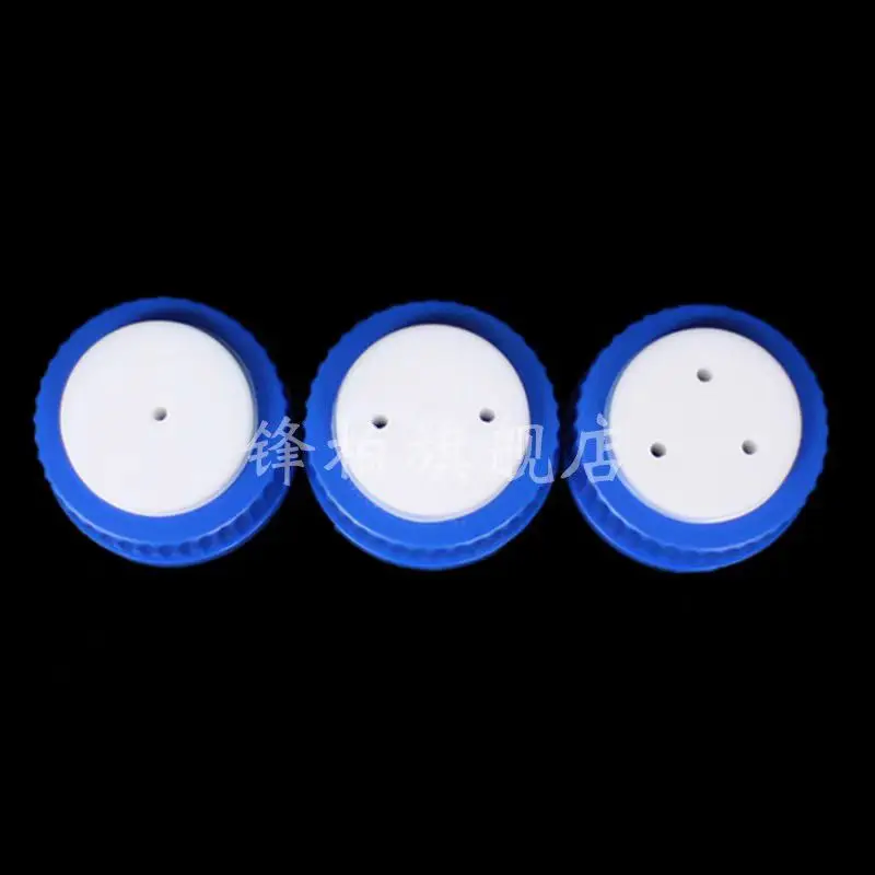

Mobile phase bottle cap 1 hole 2 holes 3 holes 4 holes GL45 blue cap reagent bottle cap replenishment gas exchange white blue mo