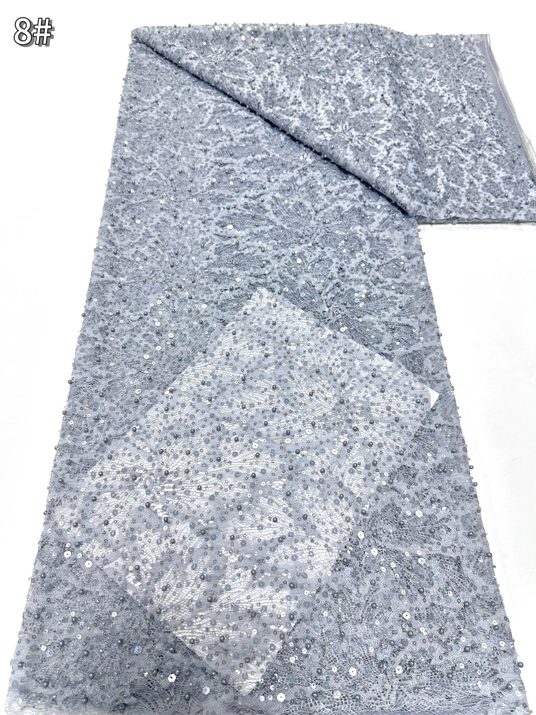 Renda Bordir Manik-manik Nigeria Terbaru 2025 Kualitas Tinggi Kain Renda Afrika Tulle Payet Jaring Perancis untuk Pesta Pernikahan Mewah