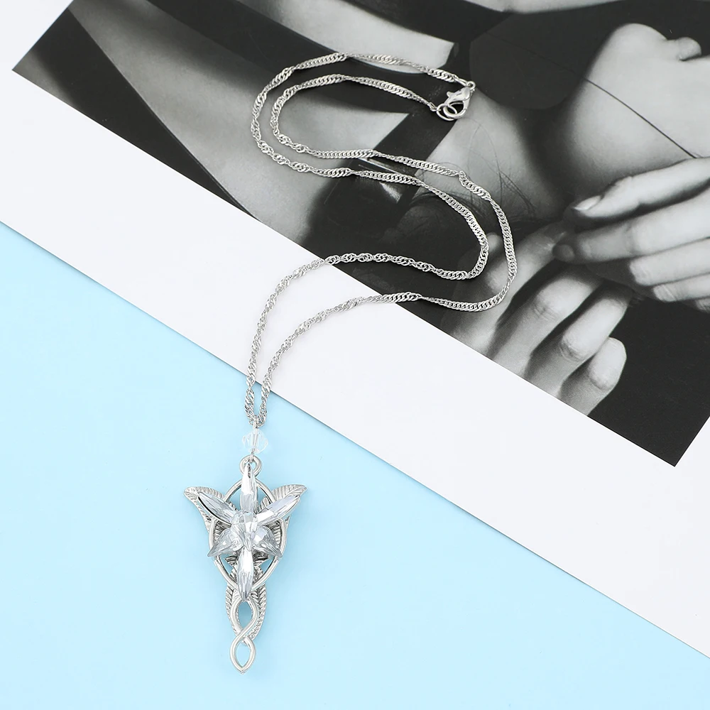 우아한 엘프 크리스탈 펜던트 목걸이 실버톤 넥 체인 판 - Women'S Accessories For Neck 리뷰 및 가격