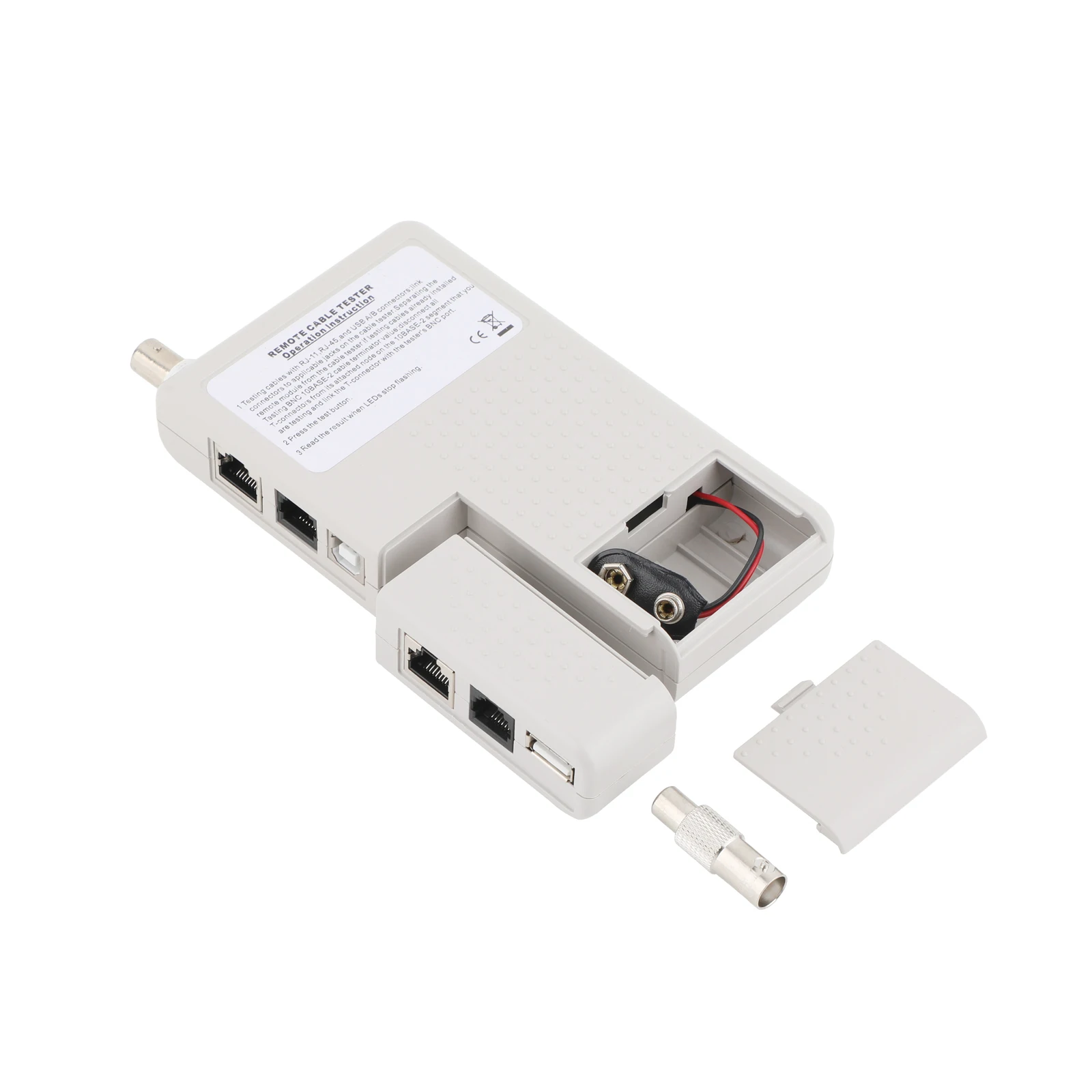 4-in-1-Multifunktions-Universal-Netzwerkkabeltester, Testwerkzeug für RJ11/RJ45/USB/BNC-Kabel