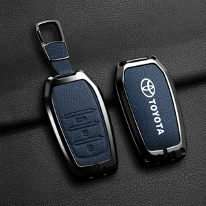 Leather Leather Liga Hülle von Auto, Muschel voller Deckung, FOB, Toyota Chr, Hilux, Fortuner, Land Cruiser, 200, Camry, Corolla, Crown, Rav4, Highland 10 Hauptverkaufsschlüsselabdeckung Hilux Leder - №9