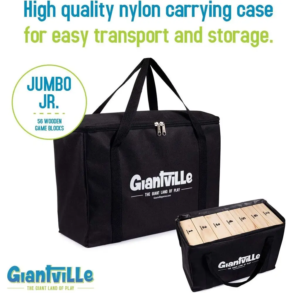 ไม้สนพรีเมียมสำหรับเล่นเกมทิมเบอร์ - ชุดบล็อกขนาดใหญ่ 56 ชิ้น สำหรับเด็กและผู้ใหญ่ - เล่นได้ทั้งในร่มและกลางแจ้ง - สูงกว่า 4 ฟุต พร้อมแท่น