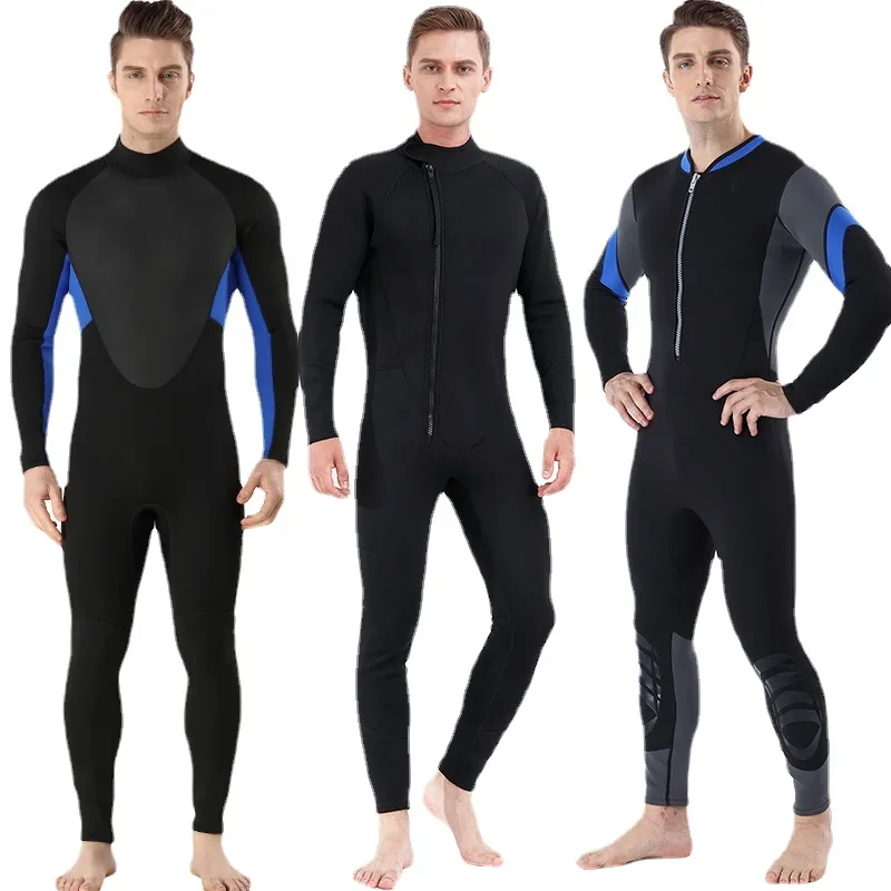 3mm Men's Wetsuit Scuba Diving Thermal Winter Warm Full Suit Swimwear Swimming Surfing Kayaking Equipment