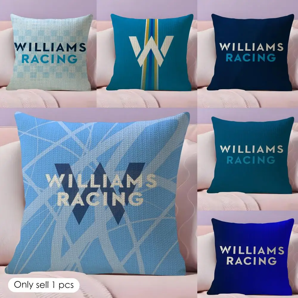 

Чехол для подушки W-Williams Racing из натурального органического льна с двусторонней печатью, для дивана, домашнего декора, подарок, наволочка