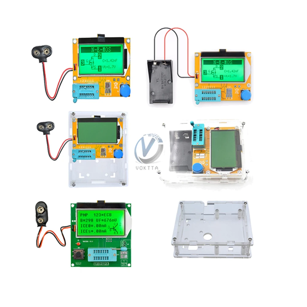 Mega328 LCR-T4 Digital Display Transistor Tester Diode Triode GM328A LCD Screen Capacitance Meter LCR\\PWM Meter MOS/PNP/NPN