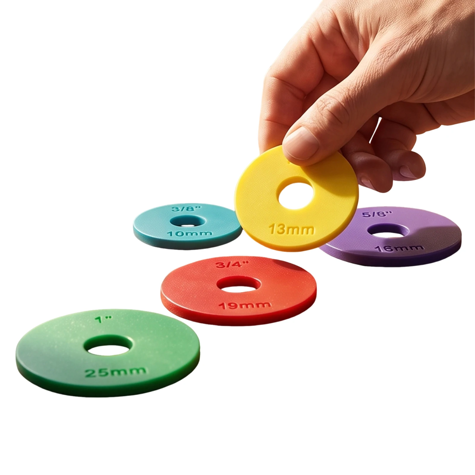 Pastry Dough Guide Rings 4PCS Rolling Pin Thickness Rings Color Coded Baking Thickness Guide Metric Imperial Marked Tool