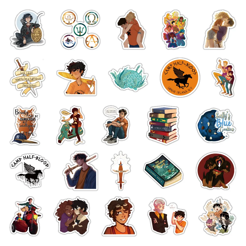 10/30/60PCS Cool Movie Percy Jackson Cartoon Stickers DIY Decoration Suitcase Notebook Phone Stationery Car Sticker Decals Gift