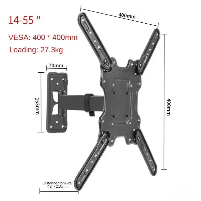 HILLPORT TV Wall Mounts - Full Motion Mount for 23-55 Inch Flat Screens TV Stand Display Suporte Monitor Bracket Soporte 40