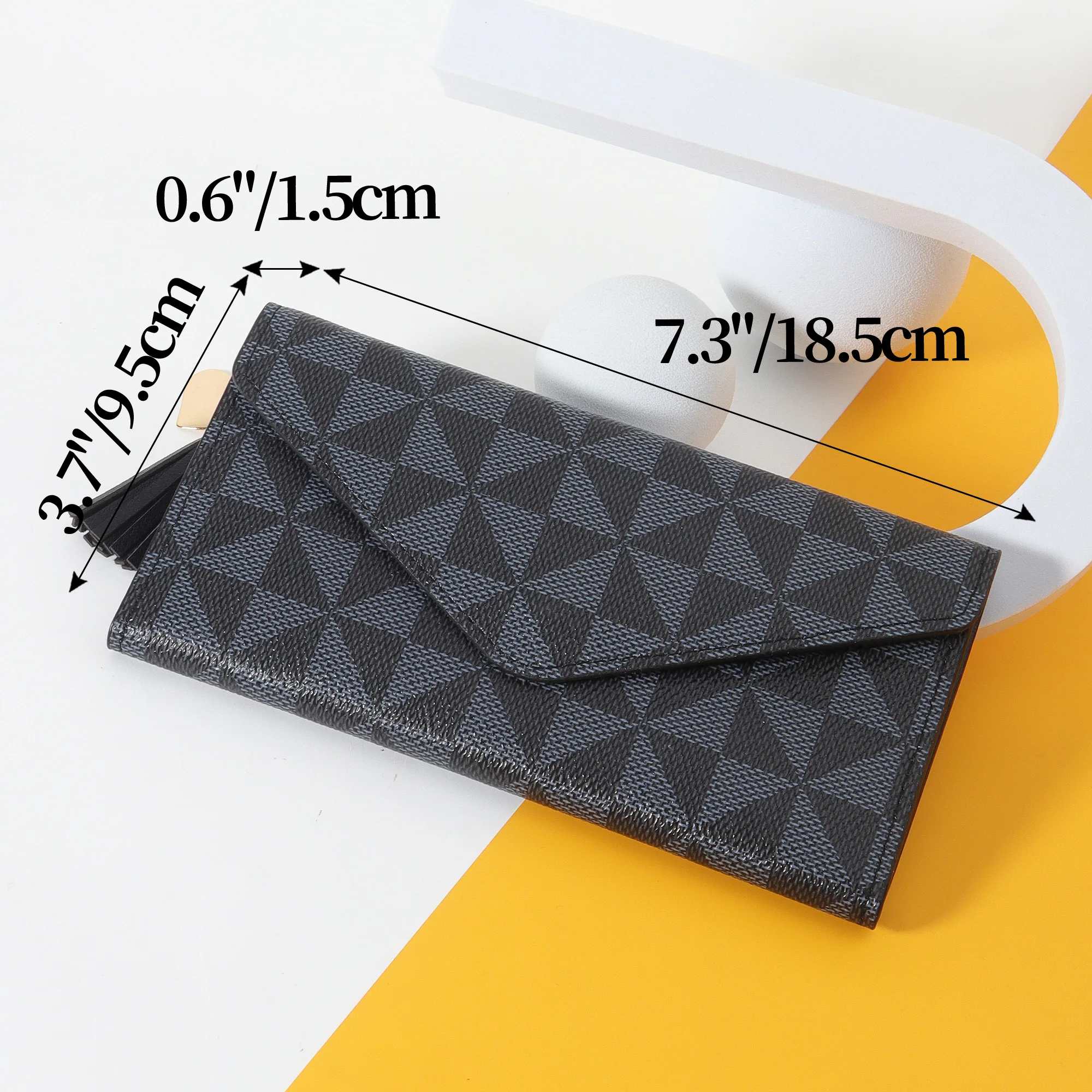 กระเป๋าสตางค์ใบยาวสำหรับผู้หญิงกระเป๋าสตางค์อเนกประสงค์กระเป๋าสตางค์ใส่เหรียญกระเป๋าสตางค์แบบพับหนัง PU หรูหราสำหรับผู้หญิง