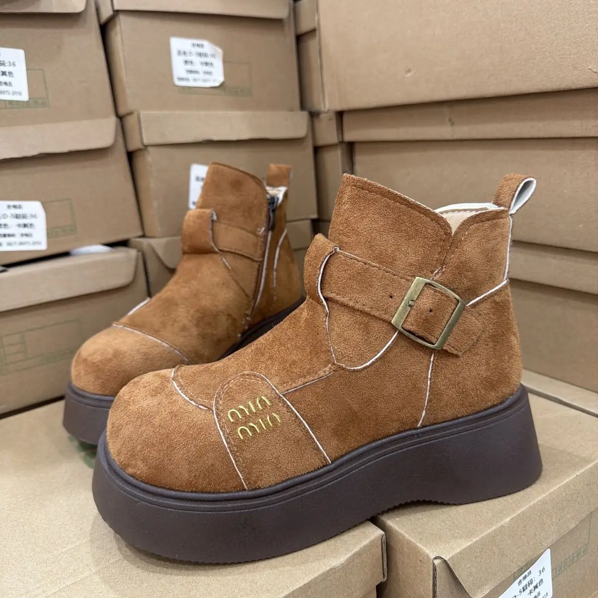 Women's Ankle Boots High Heels Platform Shoes Woman Winter Boots Designer Dress Women Snow Botas 2026 Trend New Zapatos Female