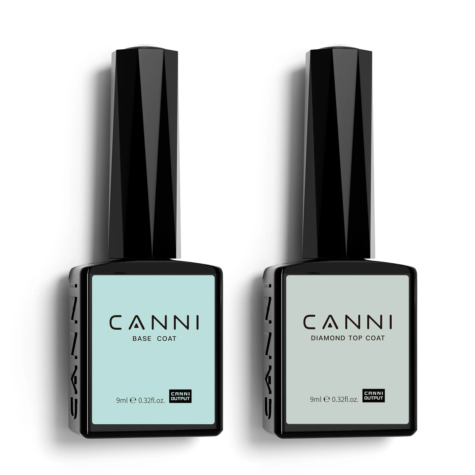 2pcs*9ml Hot Sale Diamond Tempered Top Base CANNI PH Bond Primer Dehydrator Pure Black Semi-Permanent Nail Gel Polish Reinforce
