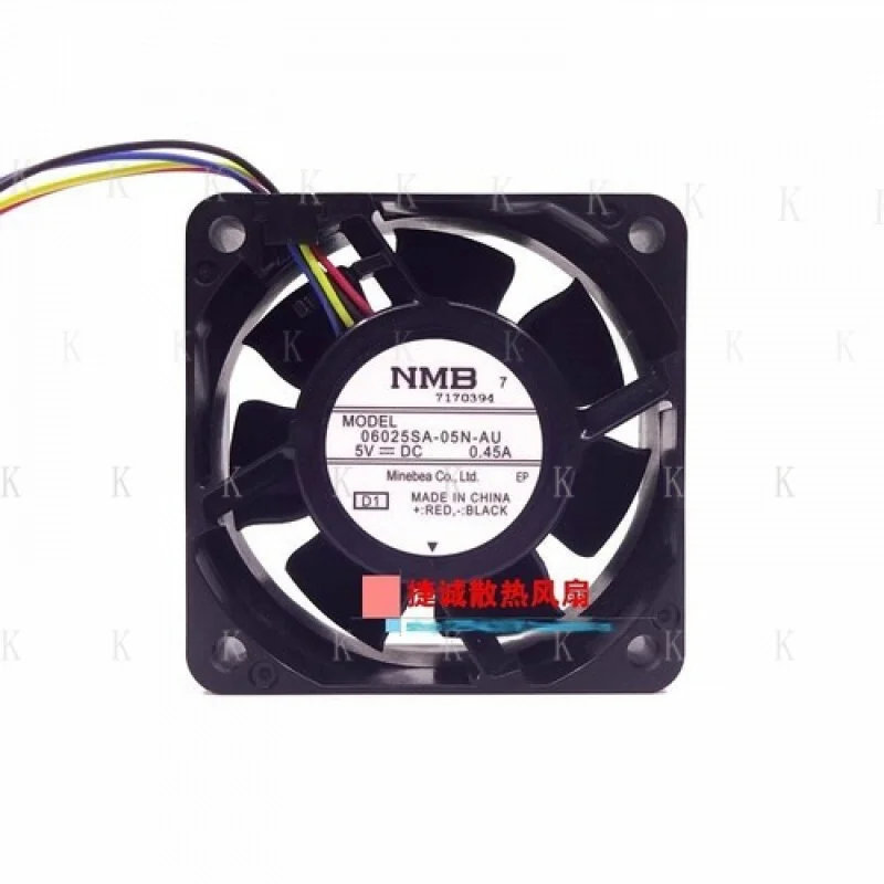 

C for NMB 06025SA-05N-AU 5V 0.45A 6025 6CM 4 wire chassis cooling fan
