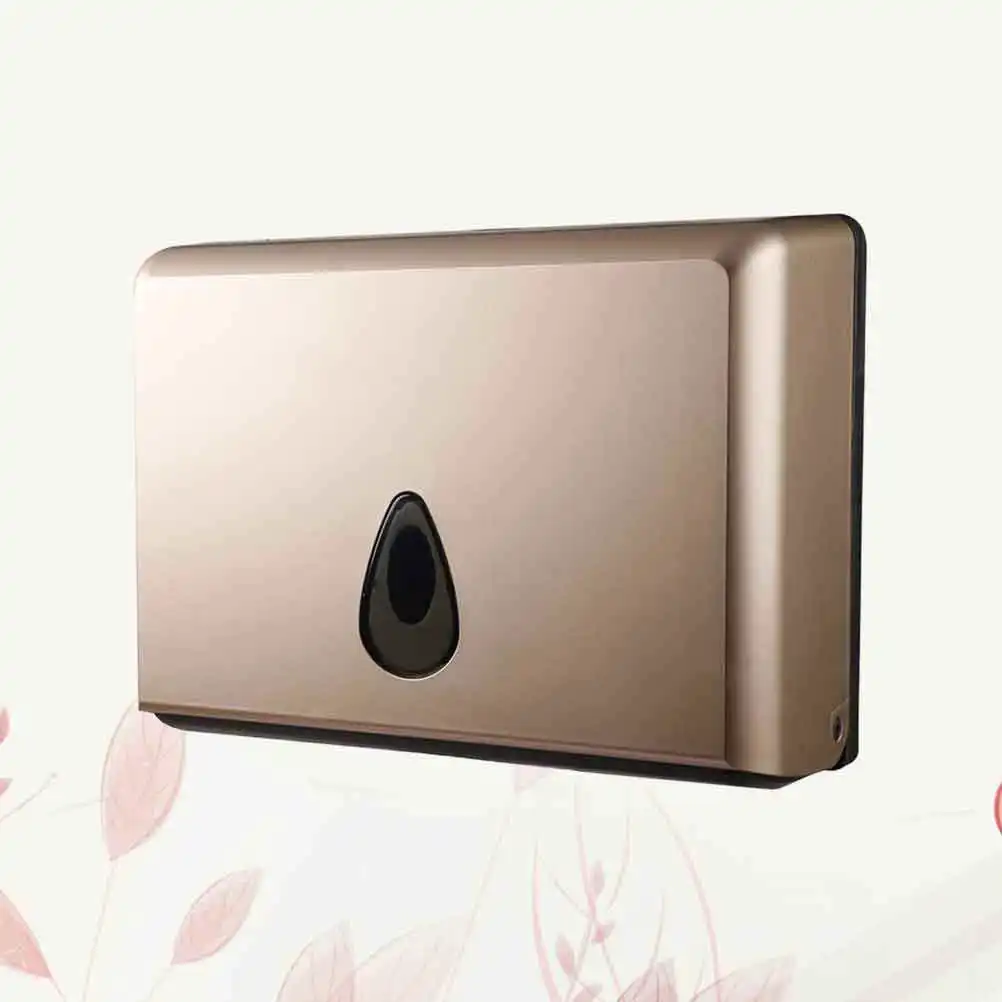 Vintage-Style Plastic Tissue Box with Golden Finish – Decorative Napkin Holder for Bathroom, Bedroom, Living Room, Office
