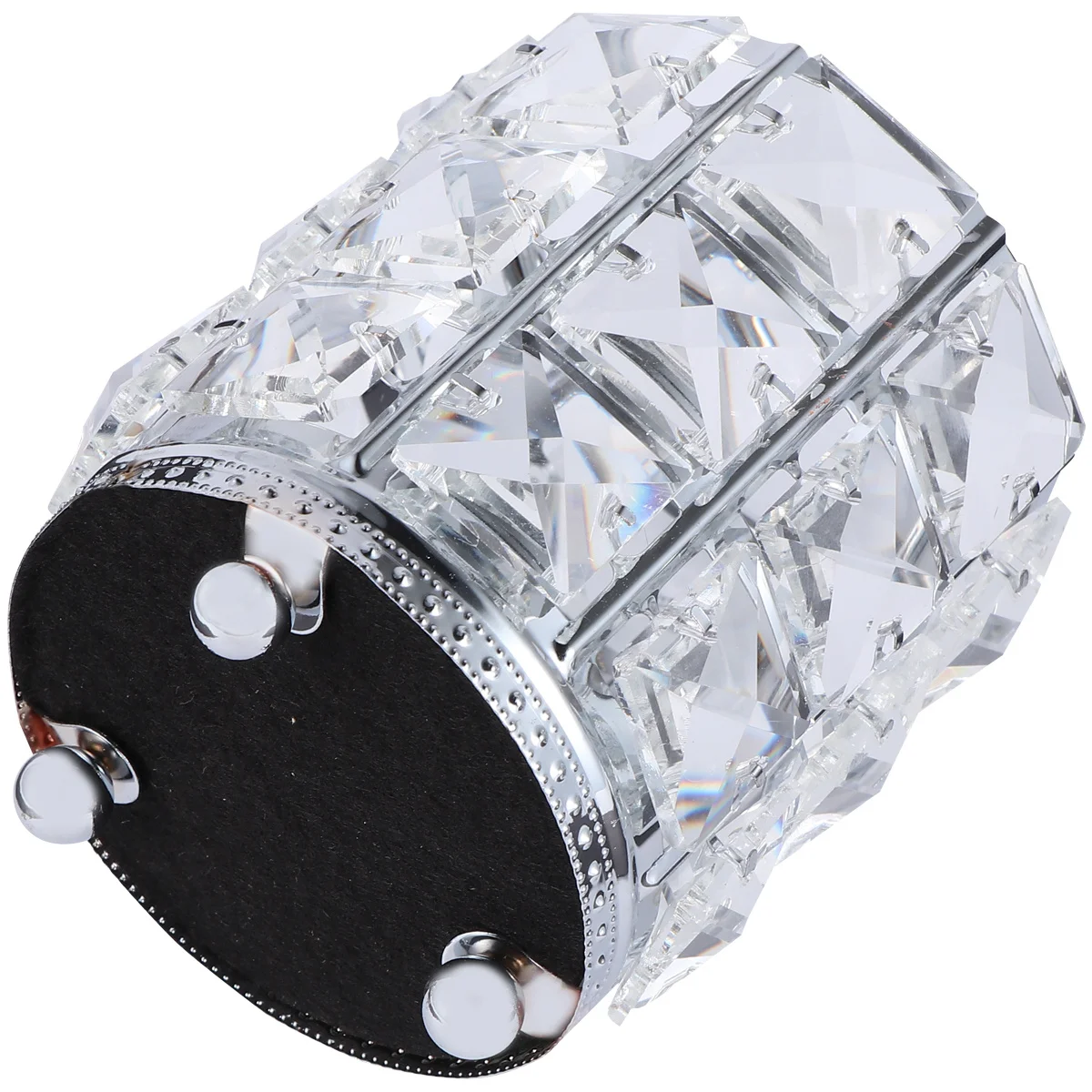 

1pc Crystal Makeup Brush Holder With Cover Transparent Retro Design For Eyebrow Foundation Brushes Storage Box Makeup