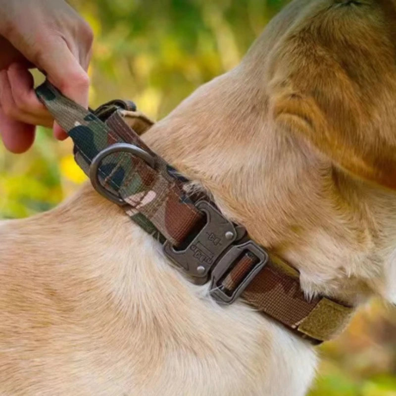 Pet Dog Tactical Collar Neck Strap Collar For Medium And Large Dogs, Training Dog Nylon Leash Collar Handle Dog Neck Strap view 6