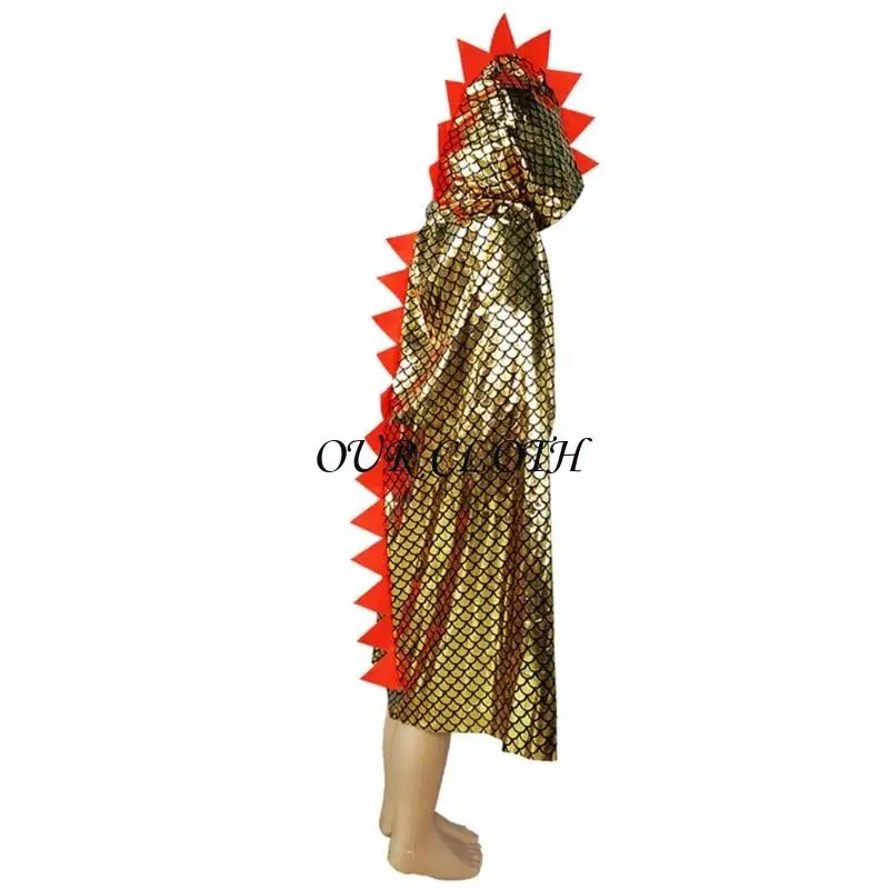 

Dinosaur Costume Accessory Dinosaur Dragon Hooded Cloak Girl Toddler Dressing Up Clothes for Cosplay Role Play Party Y1AC
