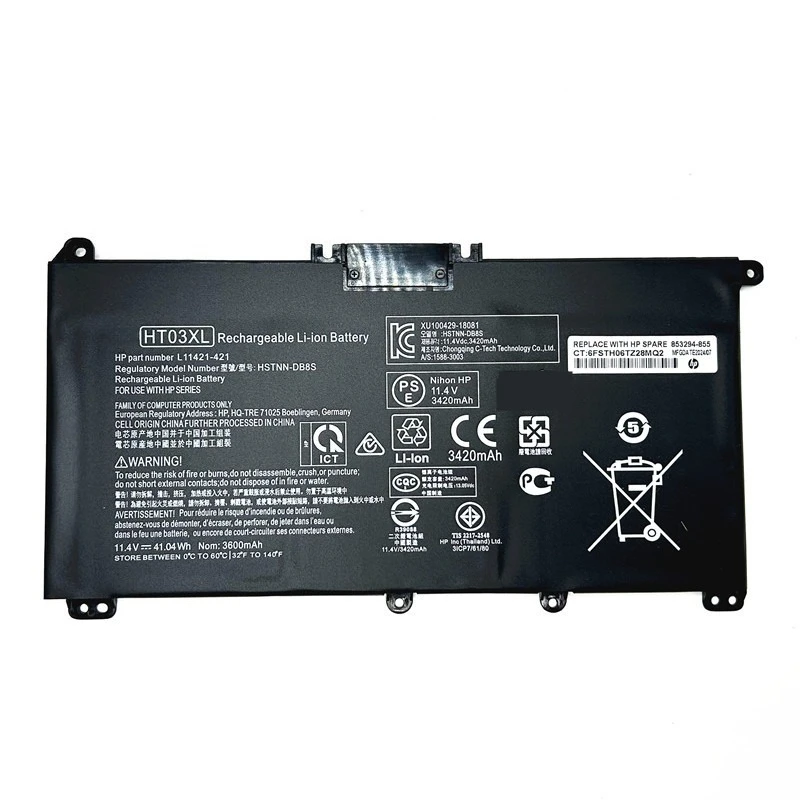 ل HP HT03XL TPN-W139 W131 I135 I133 I134 Q210 بطارية الكمبيوتر المحمول تعطي لوحة الماوس