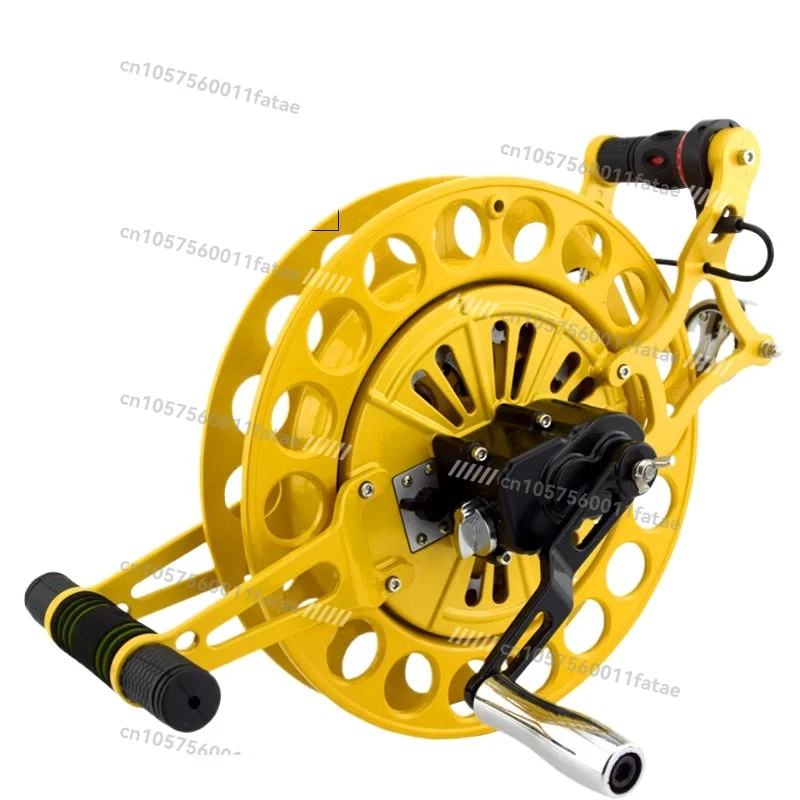 Alloy Kite Reel with 4‑Speed Disc Brake, Anti‑Reversing Wheel for Large Kite Line Release Control