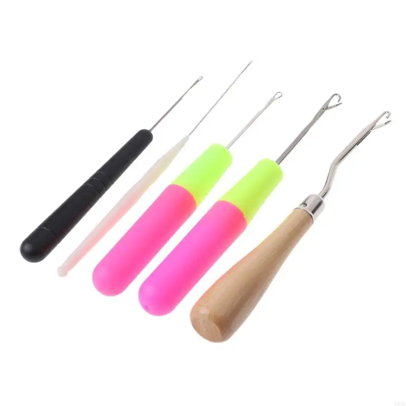 5pcs/ชุดพลาสติกถักเปียสำหรับล็อคเบ็ดทอผมเดรดล็อค C B95B