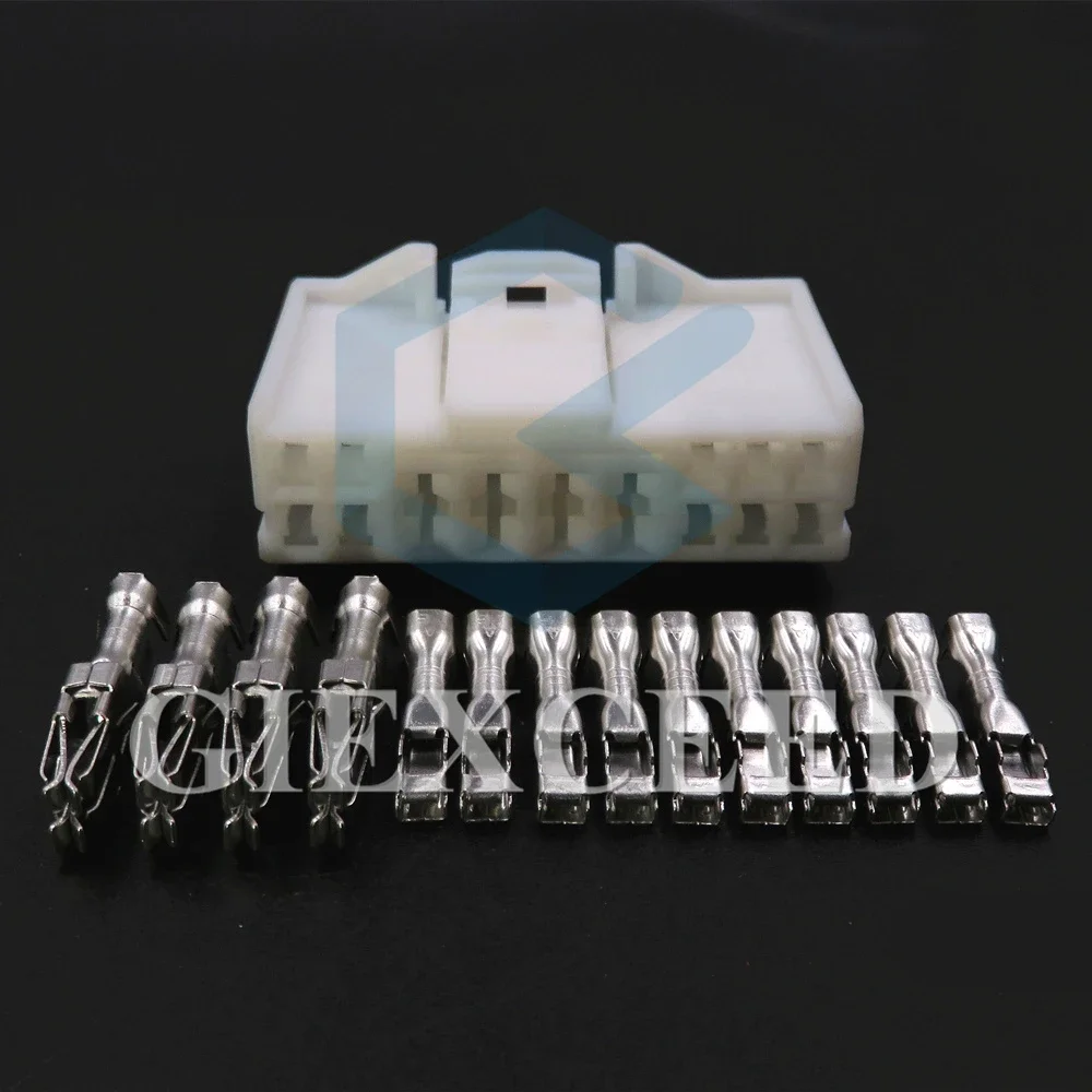2 Sets 14 Pin 2.2 6.3 Series Automotive Socket AC Assembly Auto Modification Plug Parts Car Wire Cable Harness Adapters 368451-1