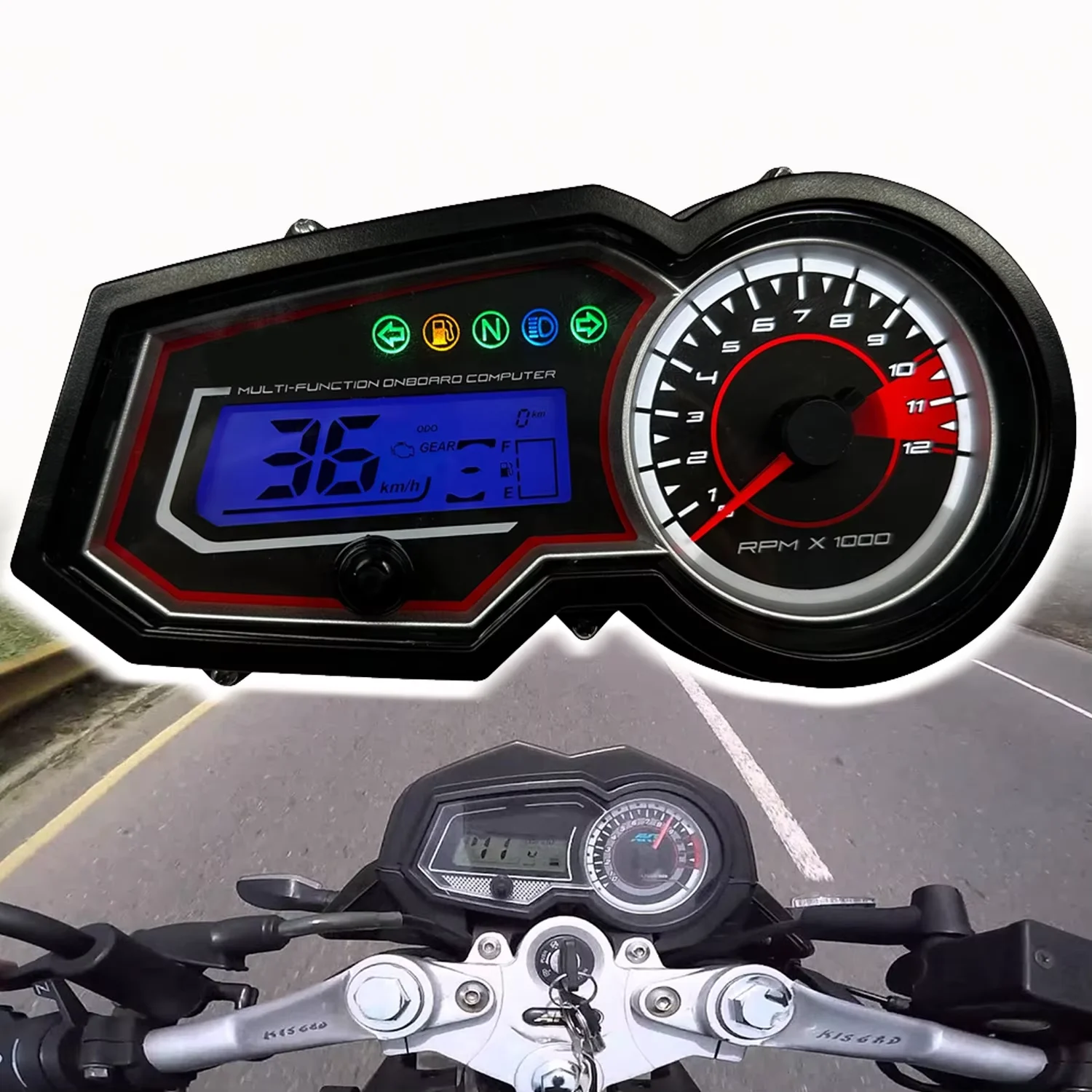Accesorios para Motocicleta Plug and Play, Velocímetro Digital, Tacómetro, Odómetro para Lithium190 150 Akt Ttr180 150 Hornet GT200