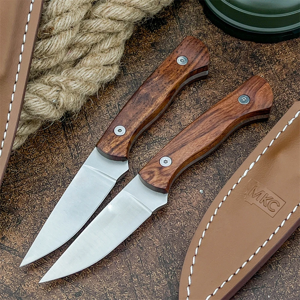 

Нож с фиксированным прямым лезвием, 8Cr13Mov, лезвие, желтая ручка из палисандра, открытый кемпинг, выживание, EDC, инструмент для аварийной эвакуации, мужские подарки