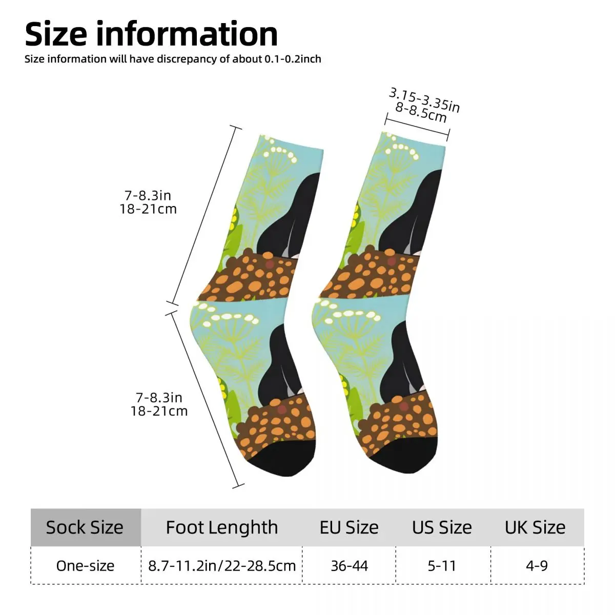 Heelo The Little Mole Socks Sports 3D Print Boy Girls Mid-calf Sock