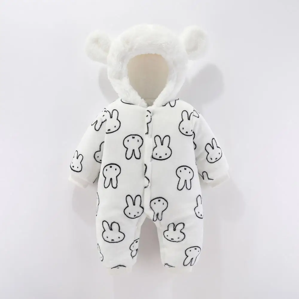 

Детский комбинезон Miffy, теплая хлопковая одежда, кавайная одежда для новорожденных, одежда для ползания, плотная детская одежда, уличная одежда