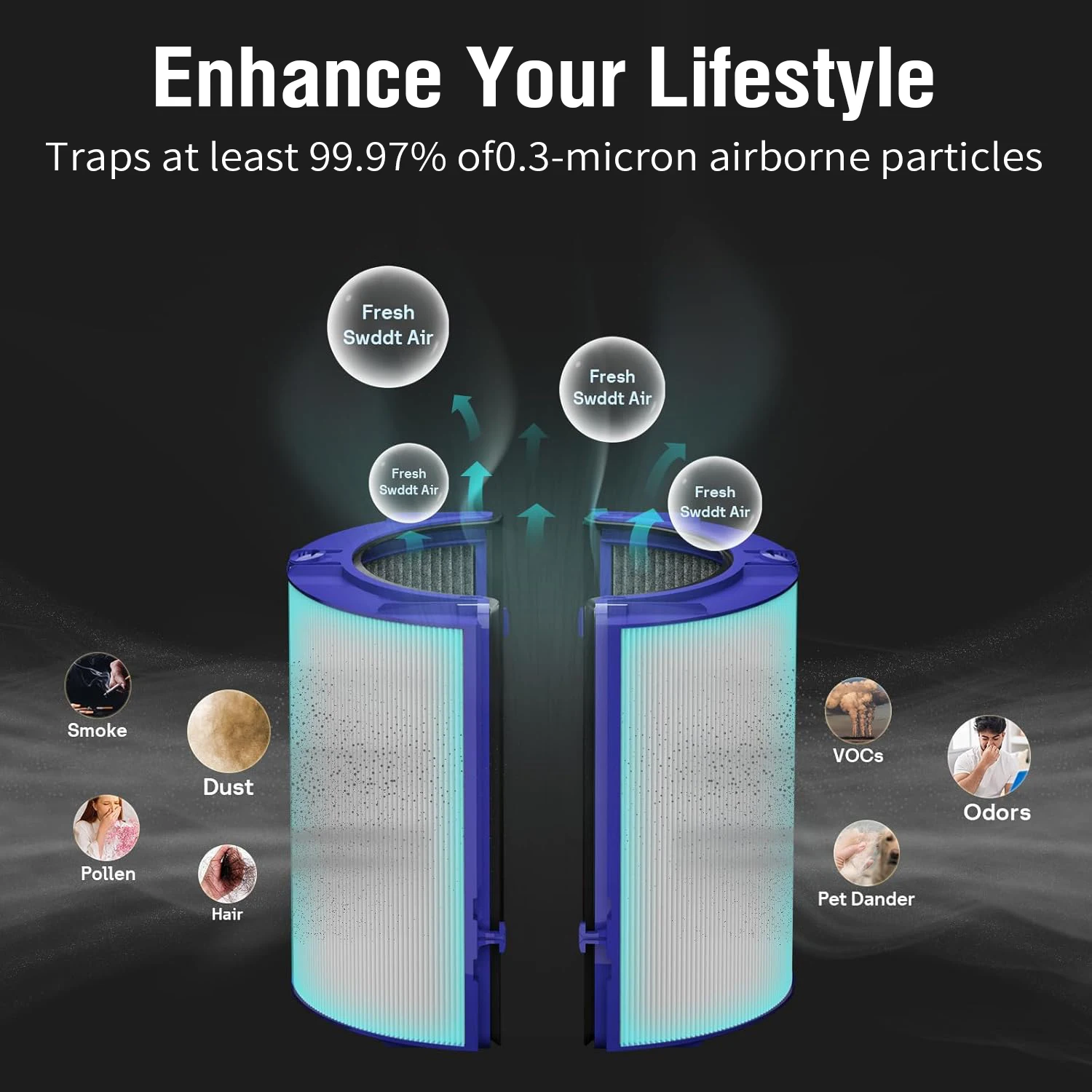 Для сменного фильтра очистителя воздуха TP06 TP07 TP09 PH01 PH02 PH03 PH04 HP06 HP07 HP09 Фильтр с активированным углем для TP06 TP07 TP09