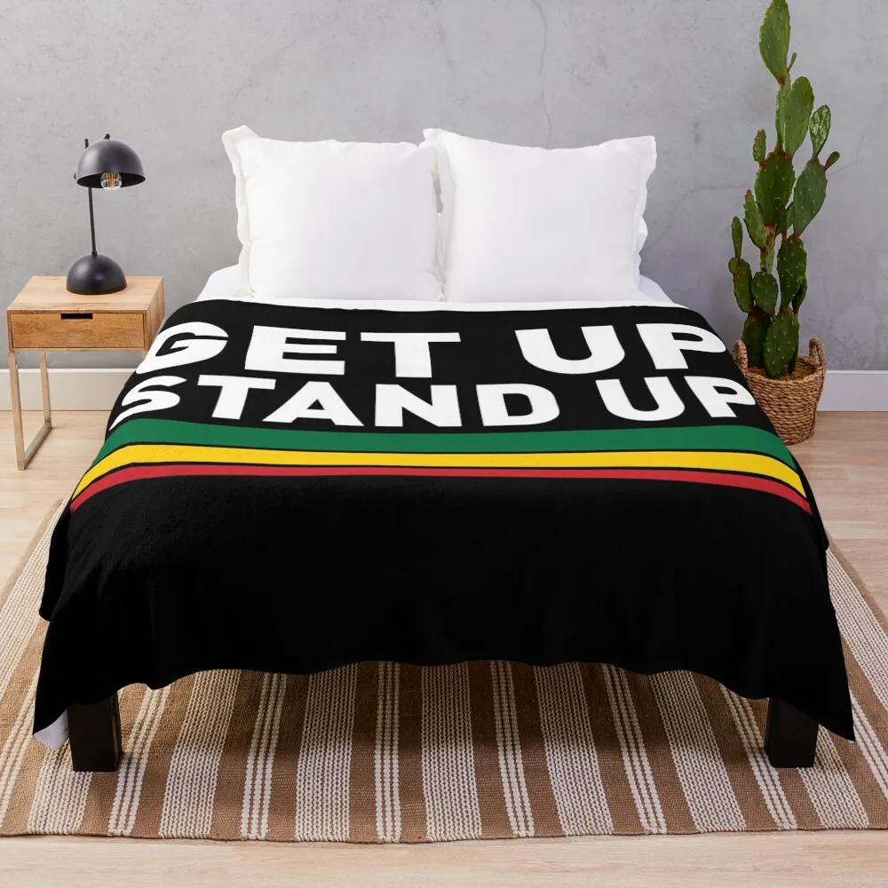 

Get up Stand up / Reggae rasta vibrations Throw Blanket cosplay anime Furrys Weighted bed plaid Blankets