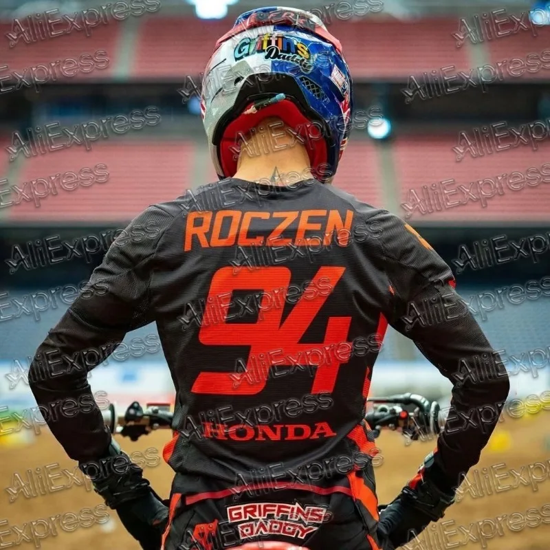 

2025 Autumn Motocross Replica Ken Roczen 94 Honda Racing Team Reprint Jersey Loose Breathable 3D Printed Quick Dry long sleeve