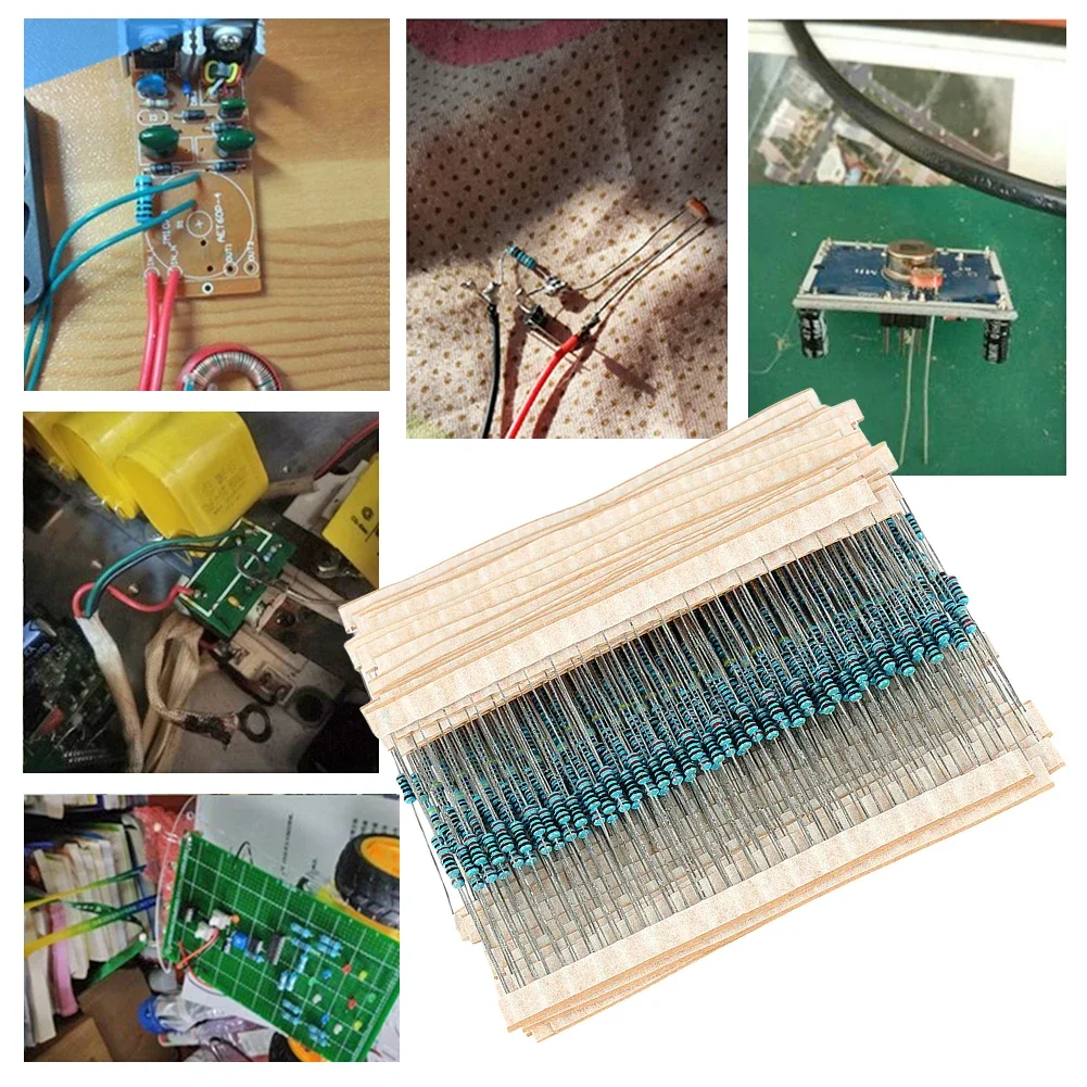 Jogo do resistor do filme do metal, 30 Kinds, 1 W, 4W, grupo da resistência de 1%, 100R, 220R, 1K, 1.5K, 2.2K, 4.7K, 10K, 47K, 100K, 220K, 1K5, 2K2, 3K3, 4K7, ohm, 600 PCes