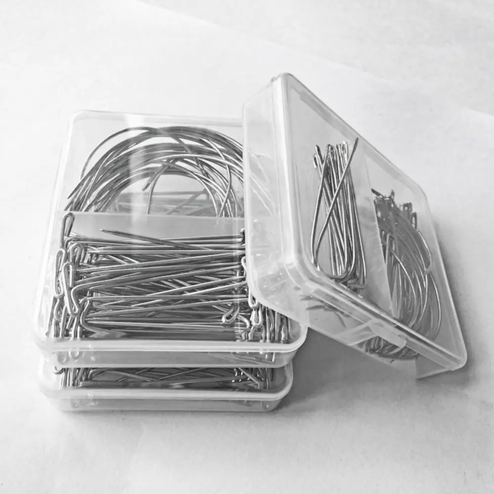 70Pcs Hair Weave Wig Making Kit T Pins C Curved Needles For Knitting Sewing Stainless Steel Hair Accessories Home Hair Clips Set