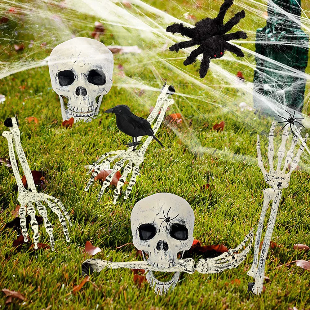 Halloween-Dekorationen, schwarze Krähe, Simulation gefälschter Rabenvogel-Requisiten, Halloween-Spukhaus, Garten, Hofdekorationen im Freien – Detail 6