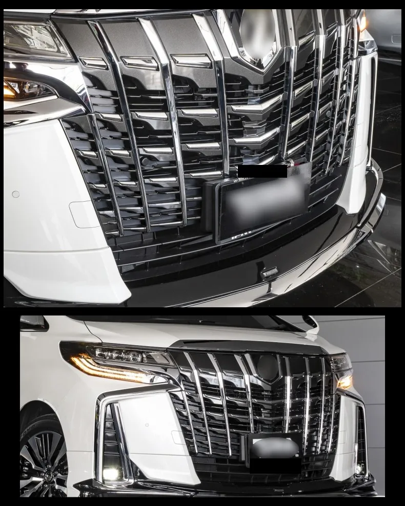 1pcs For Toyota alphard modified 30 series 18-21 Car Front Bumper Grill Racing Grills Mask Radiator Grille