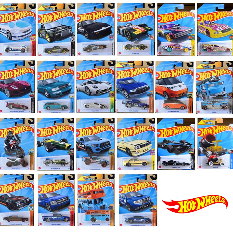 2024 L Genuine Hot Wheels Car Alloy Sport Model 1/64 Bmw Lotus Formula Motorcycle Auto Boys Toys Volkswagen Id Audi Pickup Dodge