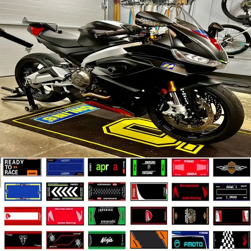 Tappeto da display in poliestere Tappetino antiscivolo per parcheggio moto Tappeto Yamaha R1 per Honda Kawasaki BMW Tappeto antiscivolo per decorazione del pavimento