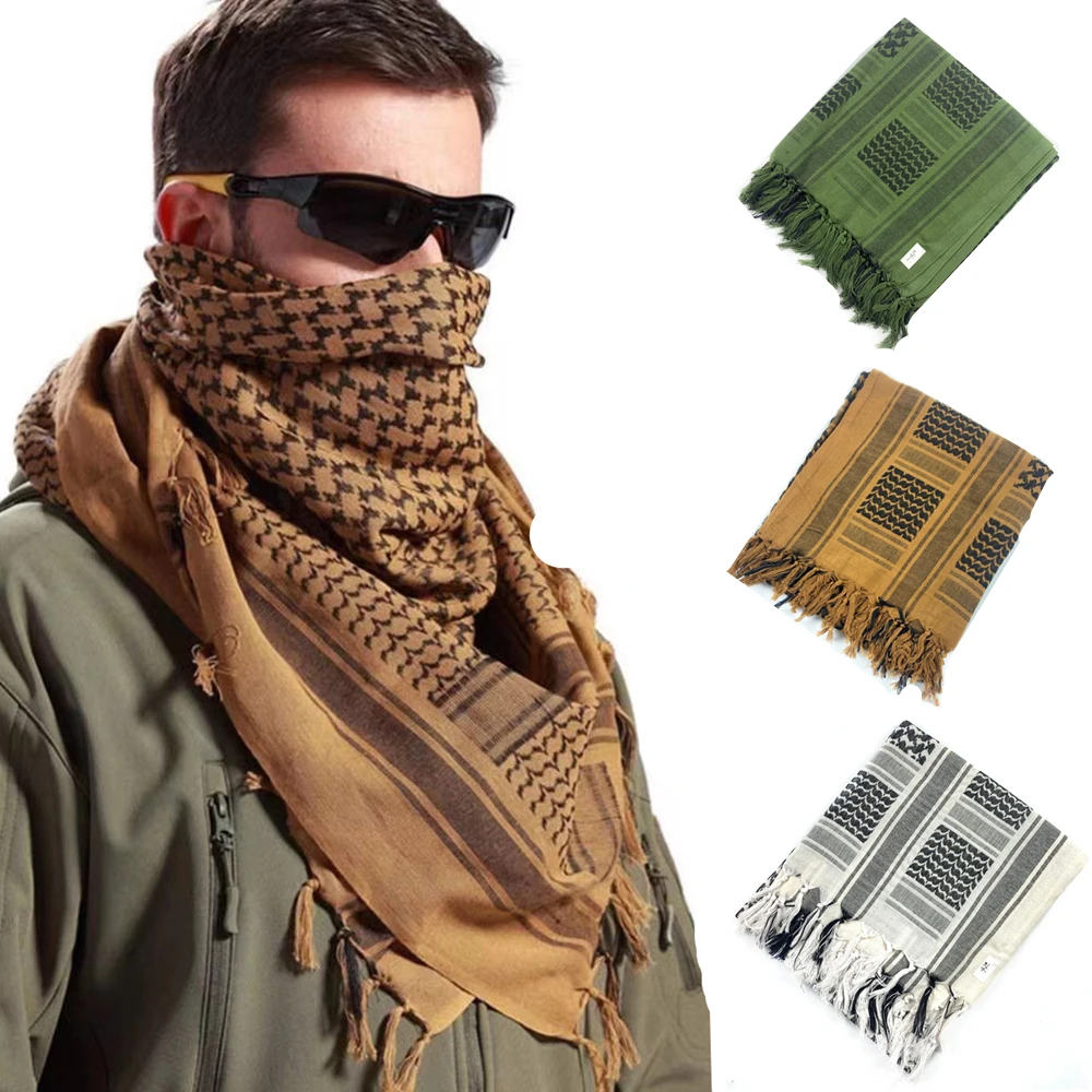 Shemagh táctico de algodón desierto con borla para cuello - imagen 4